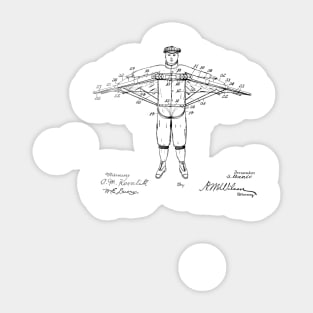 Parachute Vintage Patent Drawing Sticker